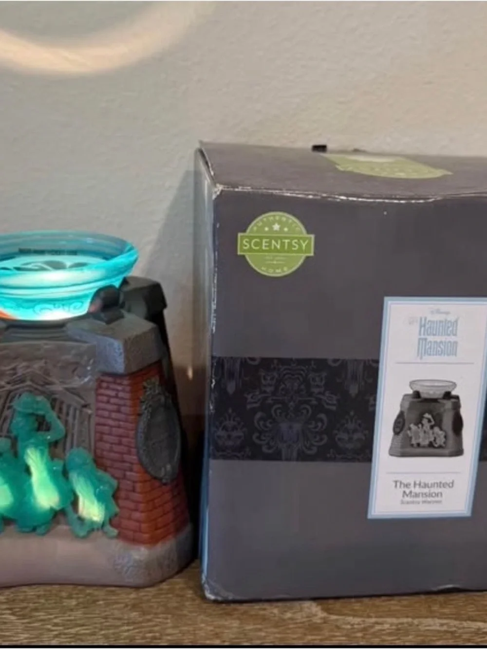 Disney Haunted Mansion Wax Warmer in Teal and Gray
